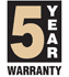 5 Year Warranty