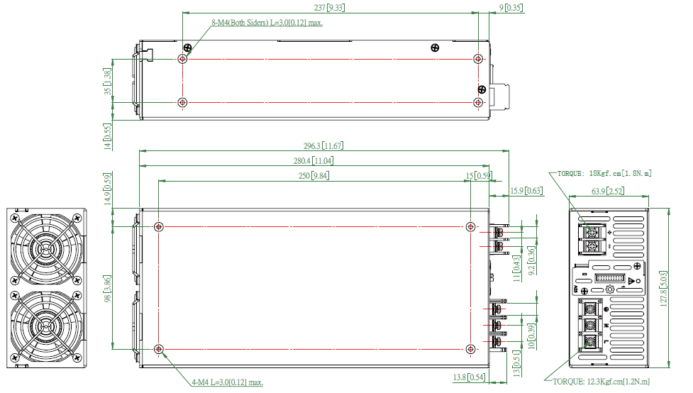 AD 1500W-HV Outline Dimensions