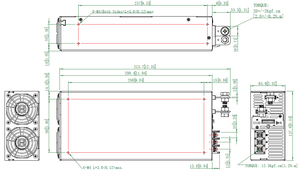 AD 1500W-LV Outline Dimensions