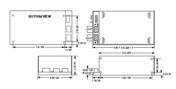 ERX 120W Dimensions