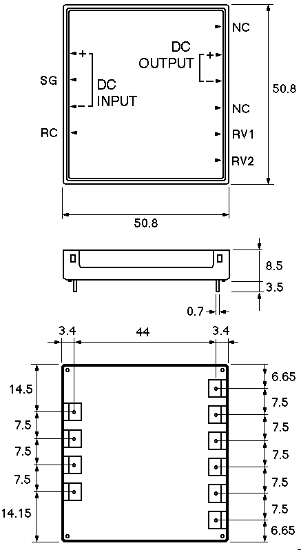 FPD 10W (20-56V) Dimensions