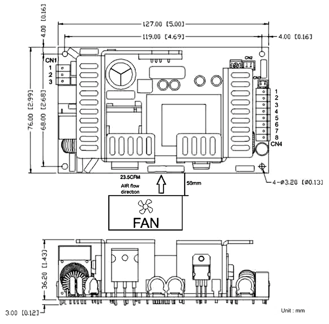MP 250W Outline Dimensions